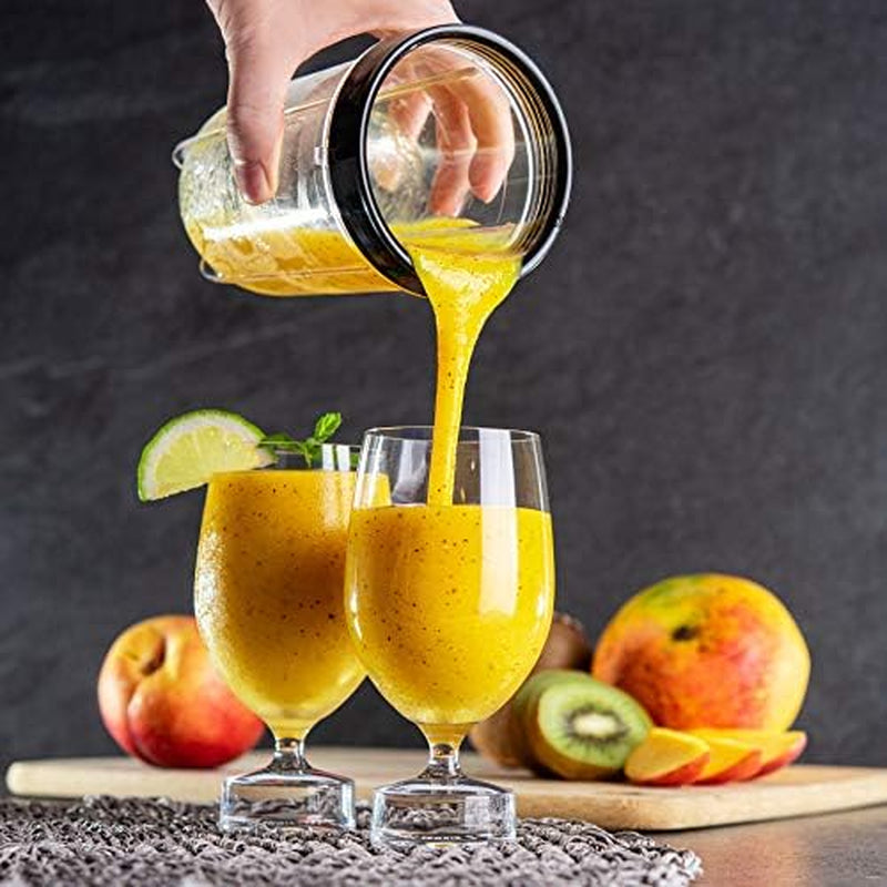 Minismoothie Blender, Compact Personal Blender with Additional Cups Bullet Shape for Frozen Drinks, To-Go Portable Cups with Lids, Juice & Smoothie Maker