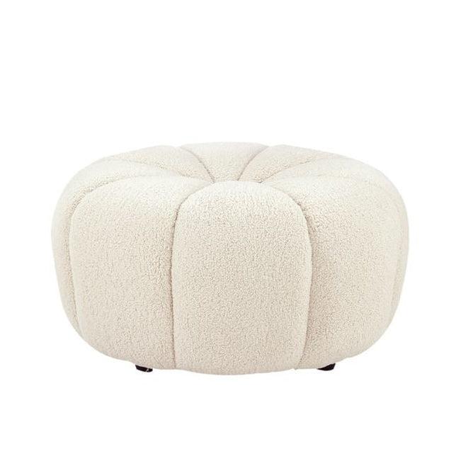 Canvello Home Pompeii Cream/Black Ottoman